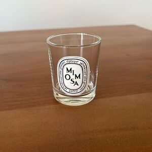 Small Diptyque Mimosa Empty Glass Candle Holder